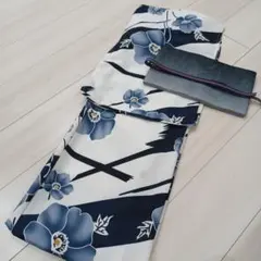 新品☆呉服屋♪吸水速乾・大人上品な夏着物　浴衣３点セット