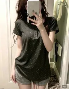 SHEIN ニットTシャツ ドット
