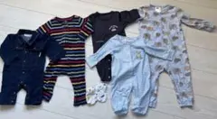 カバーオールセット(50〜80サイズ)、おまけ付き:ベビーミトン・膝サポーター