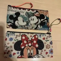 ミッキー・ミニー ポーチ 2点セット