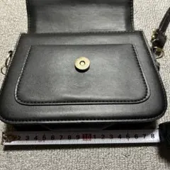 小さめショルダーバック、ポシェット、ブラック