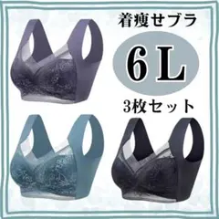 シームレスブラ ノンワイヤー 6L ナイトブラ 着痩せ 美胸 大きいサイズ 3枚