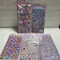 【正規品/新品未開封】ボンボンドロップシール含む平成キャラクターシール5点セット