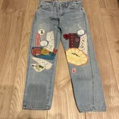 美品　ゴートゥーハリウッド 刺繍　パンツ　デニム　130