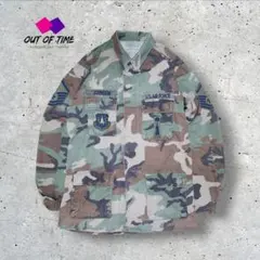 90s U.S.AIR FORCE ウッドランドカモ BDUジャケット着丈長