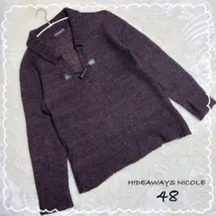 【ハイダウェイニコル】 ニット セーター 　(48) 長袖 薄手　アクリル