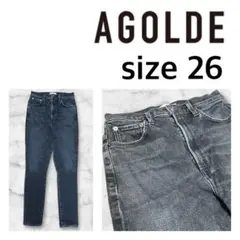 極美品✨AGOLDE デニムブラック 26 USA製 コットン