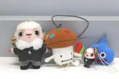 しつじ ドコモダケ ぬいぐるみ調ストラップなど4点セット