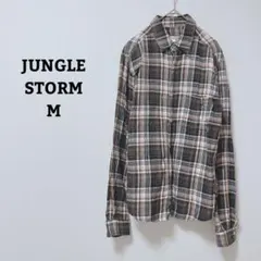 ネルシャツ ブラウン