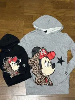 BABY DOLLミッキーマウスフード付トレーナー　親子ペアルック