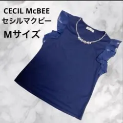 さM154 CECIL McBEE セシルマクビー ノースリーブ ブラウス M