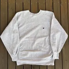 90s Champion リバースウィーブ 目付き グレー USA製 刺繍タグ