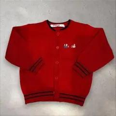 ファミリア　カーディガン　赤　75