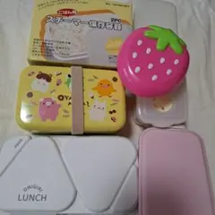 お弁当箱　5個セット　おにぎり入れ　スチーマー保存容器　いちご容器　3段お弁当箱のサムネイル