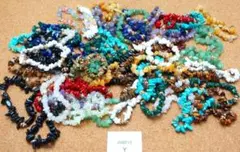 [96]天然石 さざれ石 ブレスレット 50点セット Nm24-250213Y