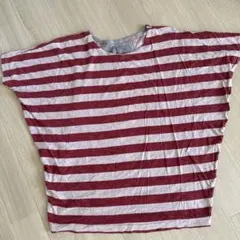 ハートマーケット　夏　レディース　Tシャツ　ボーダー　赤　フリー　 半袖