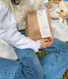 ZARA パール付きニットベスト