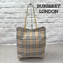 BURBERRY LONDON ノバチェック ナイロントートバッグ ハンドバッグ