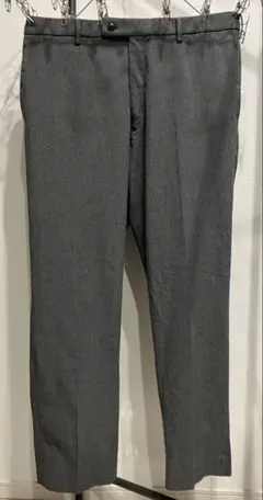 UNIQLO グレー チェック柄 ヒートテックスマートスリムフィットパンツ