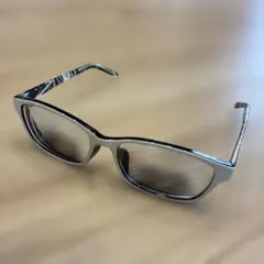 【度入り】眼鏡市場 ALOOK メガネ ホワイト 右-2.5 左-2.0