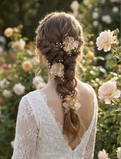 花モチーフ ウエディング ヘアアクセサリー