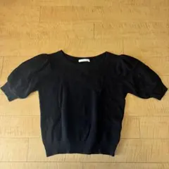 【値下げ】極美品！ARCHIVES ブラック 半袖ニットのサムネイル