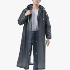 レインコート ポンチョ 男女兼用 白 黒 2セット軽量 自転車 登山 ロング丈のサムネイル