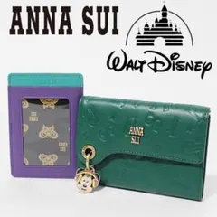 新品 アナスイ ディズニー DISCO! パスケース付き レザーマルチケースのサムネイル