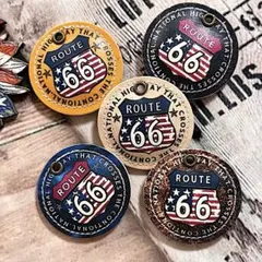 ぷっくりROUTE66➳５個　　革タグ