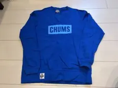 【CHUMS】青色 ロゴ入り トレーナー