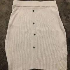 ニットショートスカート(グレーベージュ)