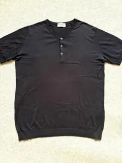 59 極美品 ジョンスメドレー ヘンリーネック tシャツ コットン Mサイズ 