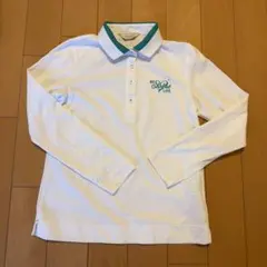 ゴルフレディース ホワイト 長袖ポロシャツ adabat