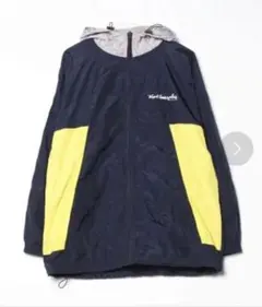 Mark Gonzales バックプリントジャケット ブルゾン ネイビーイエロー