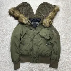 【美品】DIESEL ディーゼル N-2B フライトジャケット 短丈 カーキ M