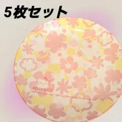 ハローキティ キティちゃん ピンク黄色 花柄 皿 プレート 食器 5枚 レトロ