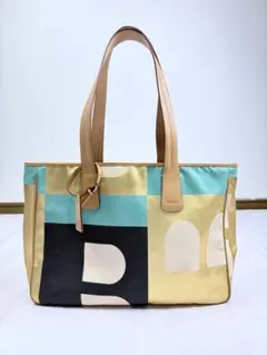 BALLY バリー キャンバス×レザー トートバッグ ロゴ マルチカラー 希少