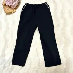 メンズ　カジュアルパンツ　コットン　Mサイズ相当　ブラック