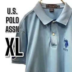 【618】U.S. POLO ASSN. XL ポロシャツ ブルー USA古着