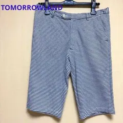 TOMORROWLAND ボーダー・ストライプ柄ショートパンツ ハーフパンツ綿Lのサムネイル