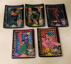 【幽遊白書カードダス】5枚セット　浦飯幽助　飛影　蔵馬　ぼたん