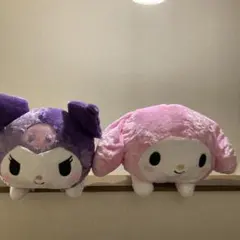 【未使用】】マイメロディ・クロミ超超BlGぬいぐるみ〜ねそべり〜2種セット売り