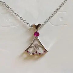 LuLuDiy Glitz Wave ドレスモチーフ ネックレス シルバーカラーのサムネイル