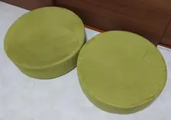 クッション Amaretto 円形 2個セット 低反発 50cm グリーン