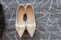 SHEIN パンプス ローヒール ホワイト ウェディング 25.5