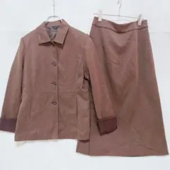 キャプリーヌ ツイード調 スカートスーツ セットアップ（9AR）ブラウン