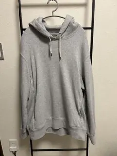 ユニクロ　フード付き　メンズ　パーカー　グレー　XL ②