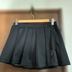 プリンス　テニスウェア　黒 プリーツスカート L