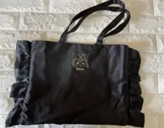 クロミちゃん　フリル付き黒猫デザイントートバッグ