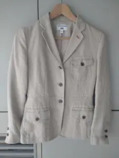 UNIQLO イネス　麻ベージュ テーラードジャケット　サファリ（細身のS）